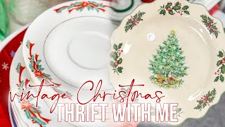 VINTAGE CHRISTMAS THRIFT WITH ME + HAUL!  How I thrift for vintage Christmas treasures🎄