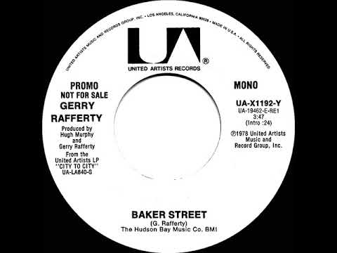 1978 Gerry Rafferty - Baker Street (mono radio promo 45--short version)