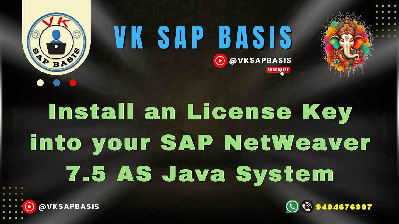 Install an License Key into your SAP NetWeaver 7.5 AS Java System