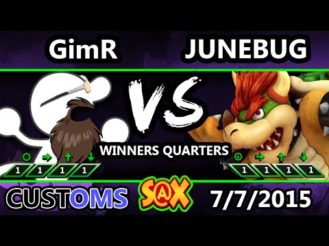 S@X 105 Customs - VGz LS | Junebug (Bowser) Vs. VGBC | GimR (G&W) SSB4 WQ - Smash Wii U - Smash 4