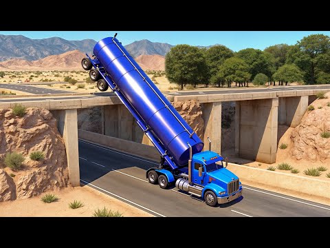 Cars vs UNFINISHED Road Bridge Challenge #3 - BeamNG drive Fails & Crashes 2025!
