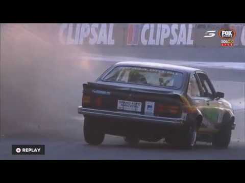 Improved Production Car Championship 2017. Race 3 Adelaide Street Circuit. Crashes