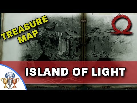 God of War Treasure Map - Island of Light - Map and Dig Spot Locations