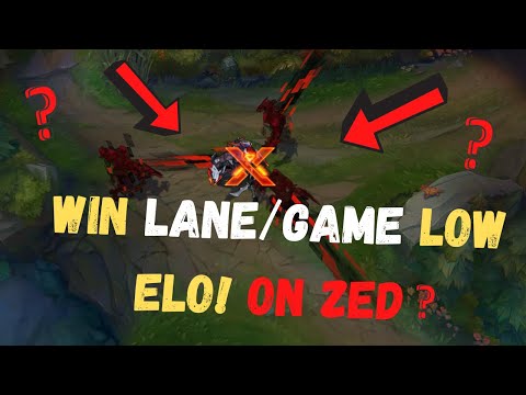 HOW TO WIN LANE/GAME IN LOW ELO ON ZED. (Low Elo Zed Tips/Tricks, How To Escape Elo Hell On Zed)