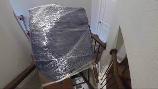 Moving a Upright Piano Upstairs using The Escalera Hand Truck