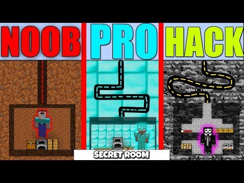 Minecraft Battle : SECRET BASE CHALLENGE - NOOB vs PRO vs HACKER Minecraft Animation