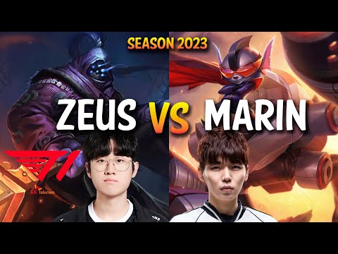 T1 Zeus vs MaRin - Zeus JAX vs MaRin RUMBLE Top - Patch 13.17 KR Ranked