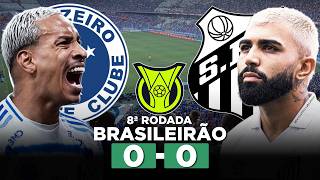 CRUZEIRO E SANTOS FAZEM JOGO RUIM NO MINEIRÃO E EMPATAM SEM GOLS! CRUZEIRO 0 x 0 SANTOS