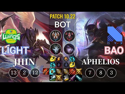 JAG Light Jhin vs DRX BAO Aphelios Bot - KR Patch 10.22