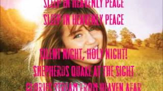 Miley Cyrus-Silent Night Lyrics [FULL HD]