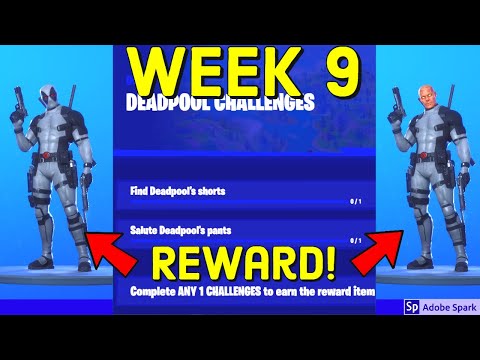 Deadpool Week 9 Challenges And Reward! *NEW* X-Force Deadpool Style Reward in Fortnite!