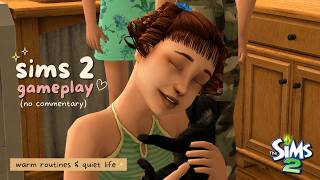 the sims 2 cottage life asmr 🌲 quiet summer in the woods (no commentary)