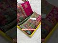 A Very Beautiful Pure Pasmina Silk Pink And Green Colour Sarees Trending Youtube Instagram New