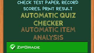 Automatic Quiz Checker and Item analysis - ZIPGRADE Tutorial | Teacher Kristinna