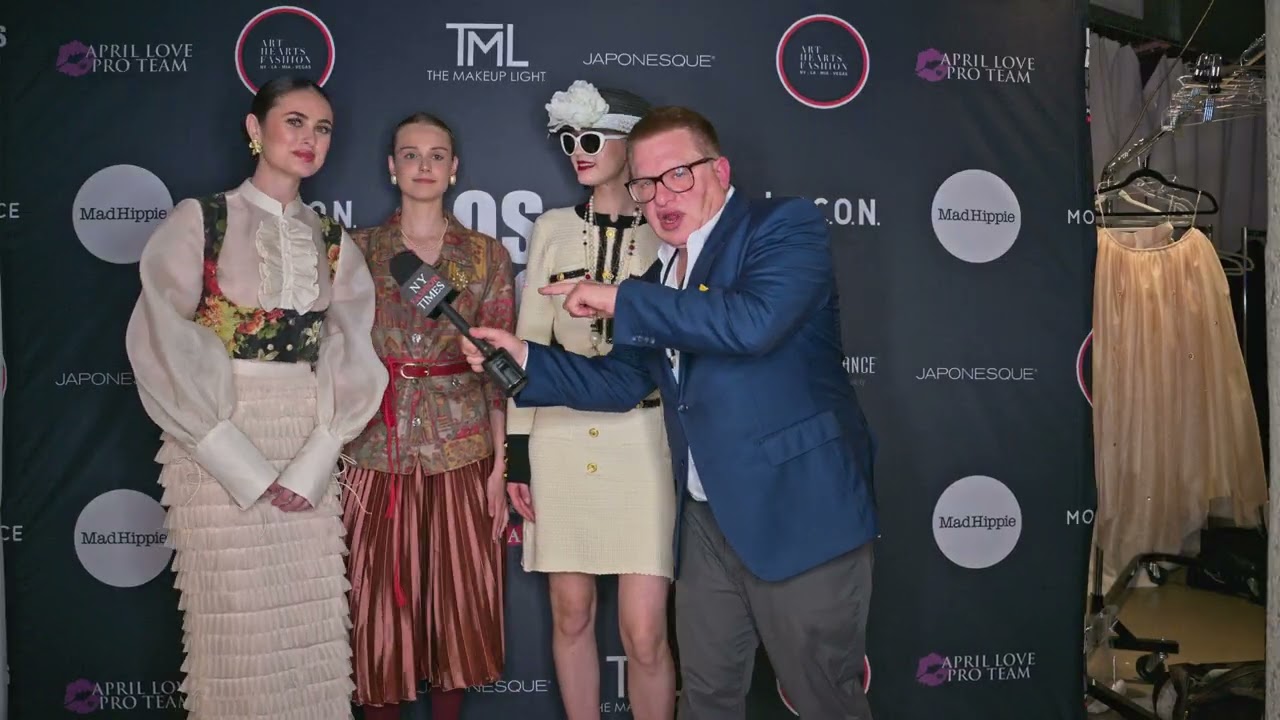 Mayya Dasha and Theresa in their runway looks @artheartsfashion LAFW