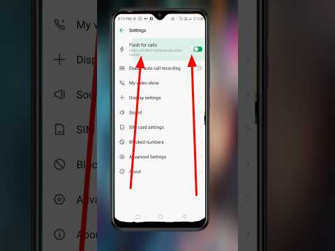 How To Enable/Disable call flash light #shorts
