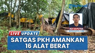 16 Alat Berat Penambangan Timah Ilegal Disita Satgas PKH di Bangka Tengah