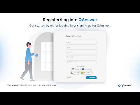 So registrieren Sie sich bei QAnswer und melden sich an