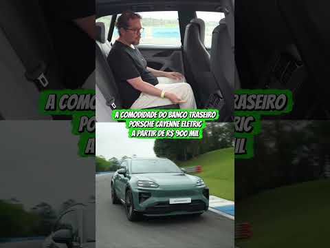 CONFORTO DE LUXO! Te mostro o espaço e a tecnologia do banco traseiro do Cayenne Eletric! 🚗✨