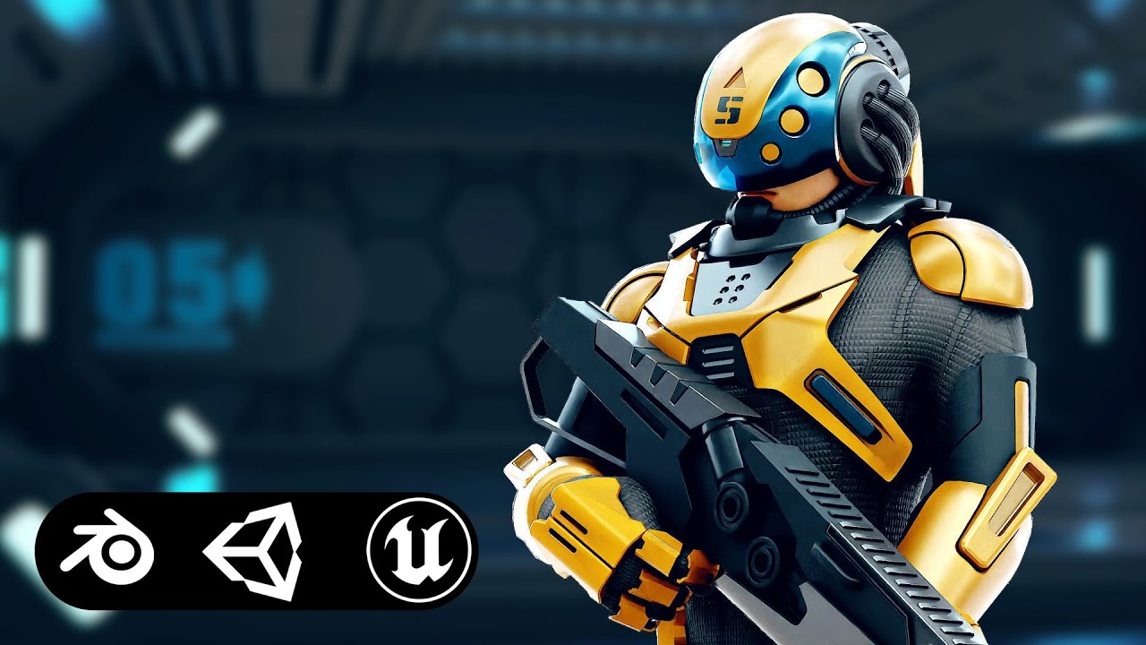 Cyborg Soldier Rx-400 Auto-Rig Pro Rigged For Mixamo Unreal Engine Unity 3D Model