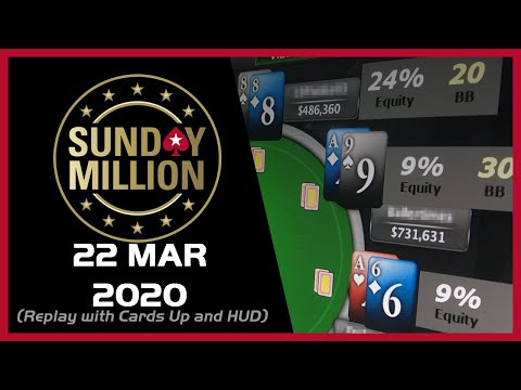 Sunday Million Anniversary - PokerStars BIGGEST ONLINE TOURNAMENT EVER -  $12.5M Gtd - 22 March 2020