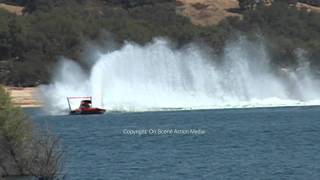 preview picture of video 'H1 Unlimited Air National Guard Hydroplane Demo at Folsom Lake  in California 9-8-2011'
