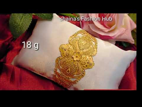 Latest gold bracelet and armlet designs with weight