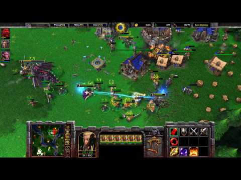 Warcraft 3 Reforged Beta Gameplay, Human 1v1 on The Two Rivers, 1080p60, Max Settings