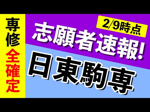 現代経済学科 【志願者速報2021】日東駒専の志願者数  ※2月9日時点