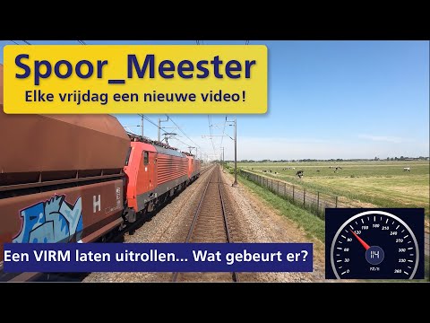 (4K) Cabview NS Trein | Hoe snel neemt de snelheid af bij een VIRM lV als je hem laat uitrollen..?
