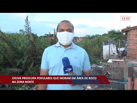 Chuva preocupa populares que moram em área de risco na zona norte em Teresina 04 03 2021