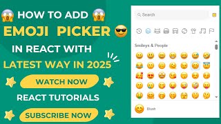 How to Add Emoji Picker in React JS | Easy Step-by-Step Tutorial (2025) 😍🔥