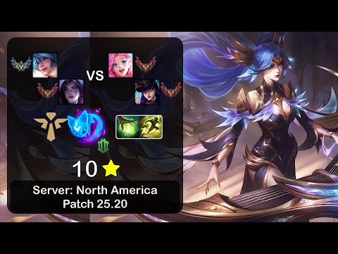 Sona Support + Kai'Sa vs Seraphine + Caitlyn - NA Challenger - Patch 25.20