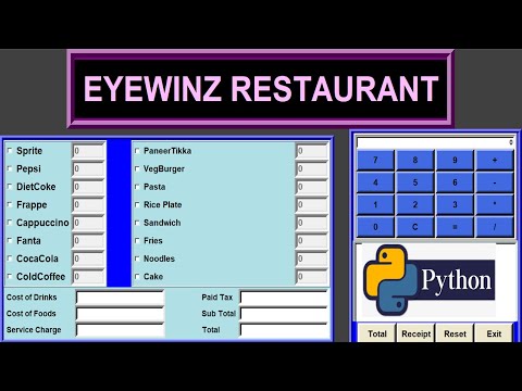 Restaurant Billing System| Python tkinter Project | Source Code | Create Graphic User Interfaces