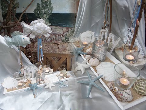 nature Sommer Deko im Meer & Strand LOOK, einfach gemacht :)) LED beleuchtet...