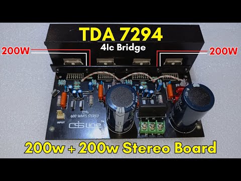 200+200WATT  STEREO TDA 7294 IC BOARD Ultimate bass Quality || 4Ic Bridge || Deep Bass