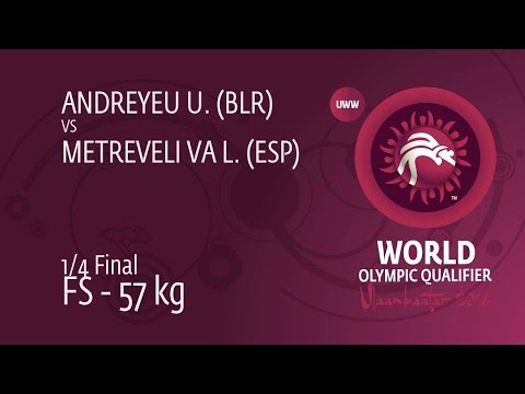1/4 FS - 57 kg: U. ANDREYEU (BLR) df. L. METREVELI VA (ESP), 2-1