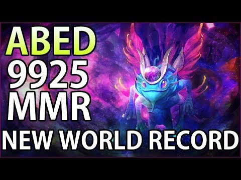 ABED 9925 MMR NEW WORLD RECORD! - ROAD TO 10K MMR - Dota 2