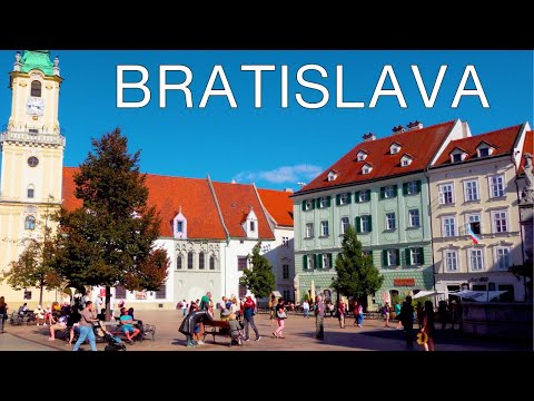 🇸🇰 Excursão a pé por Bratislava, Eslováquia. Descubra a joia escondida da Europa. Vídeo em 4K