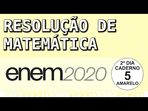 ENEM 2020 Caderno Amarelo – Resolução COMPLETA de MATEMÁTICA