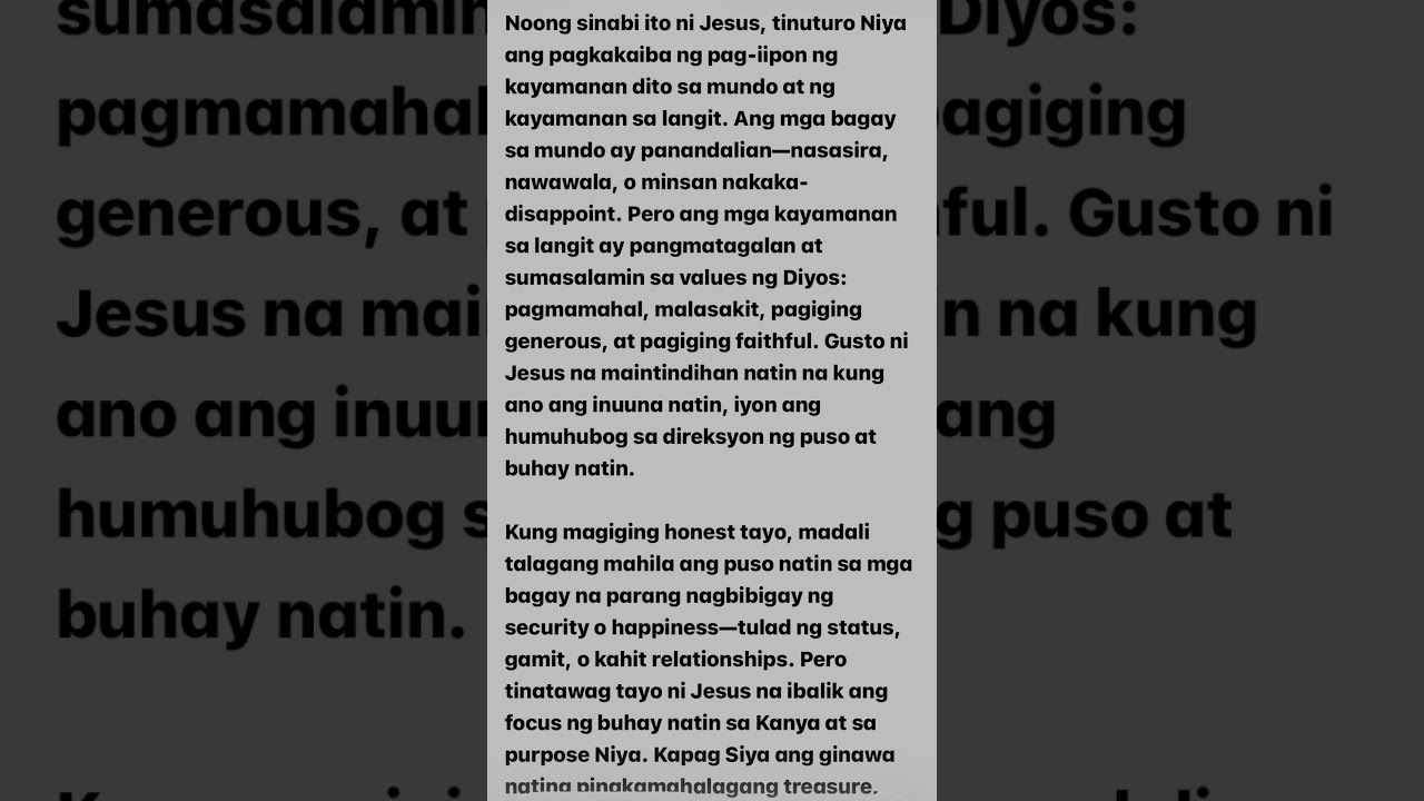 Kung Saan ang Kayamanan, Nandoon ang Puso #bibleverseoftheday