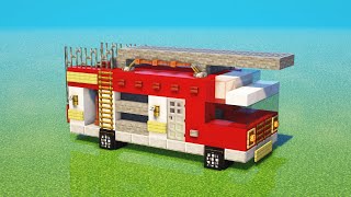 Minecraft Fire Truck Tutorial - How to Build a Fire Truck in Minecraft 1.20+