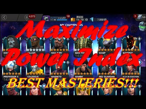 Maximize Champion PI - The How & Why | Best Mastery Set Ups | Marvel Contest of Champions