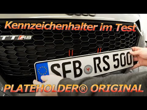 PLATEHOLDER® ORIGINAL frameless universal license plate holder for the TTRS Instructions and tips