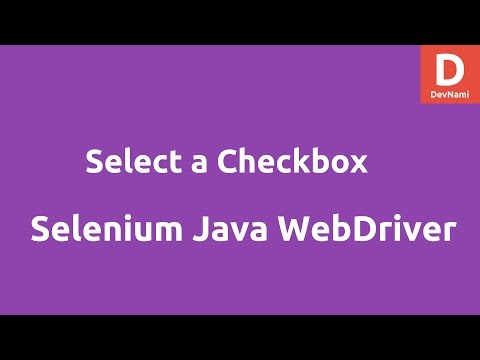 Select a Checkbox in Selenium Java WebDriver