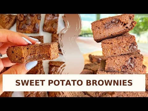 FUDGY SWEET POTATO BROWNIES | vegan + gluten free + sugar free + grain free