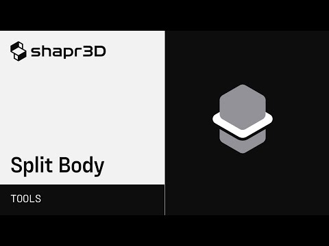 Shapr3D Manual - Split Body | Tools