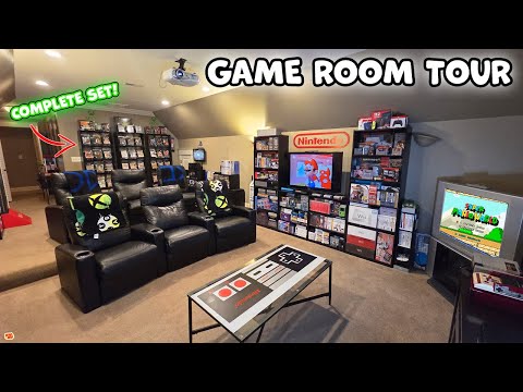 1000s of Retro Games & COMPLETE XBOX Set! | Game Room Tour