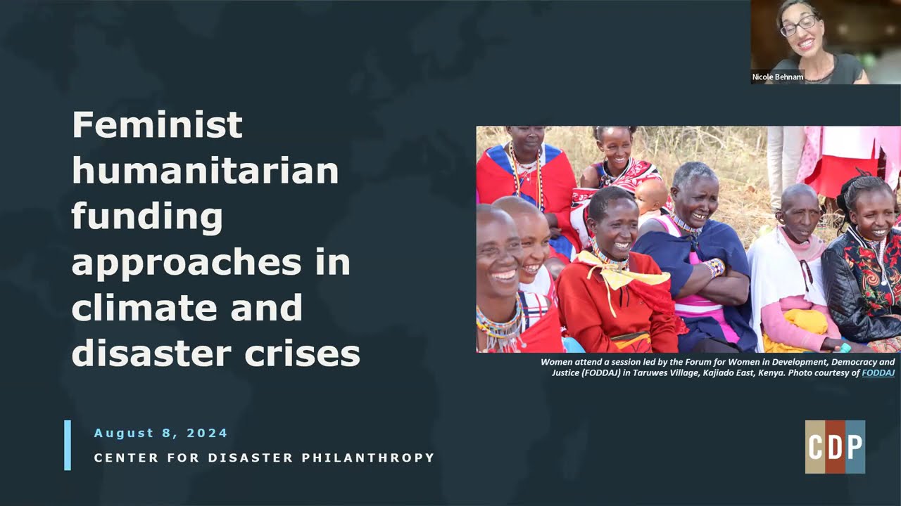 Feminist humanitarian funding approaches in climate and disaster crises webinar