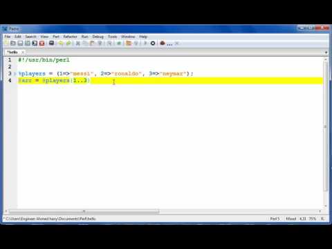 perl tutorial NO 14 slicing hashes